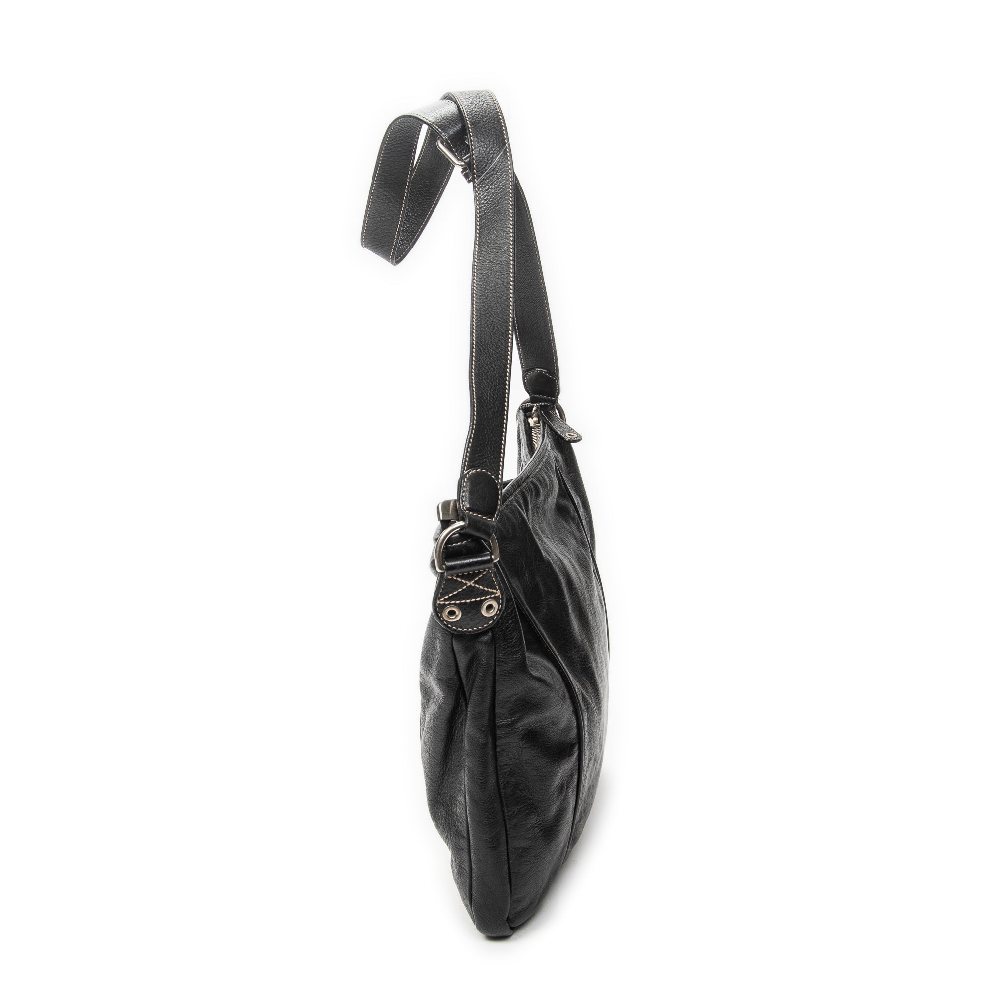 Shoulder Bag Hysteria Crossbody Black Grained Calfskin Leather