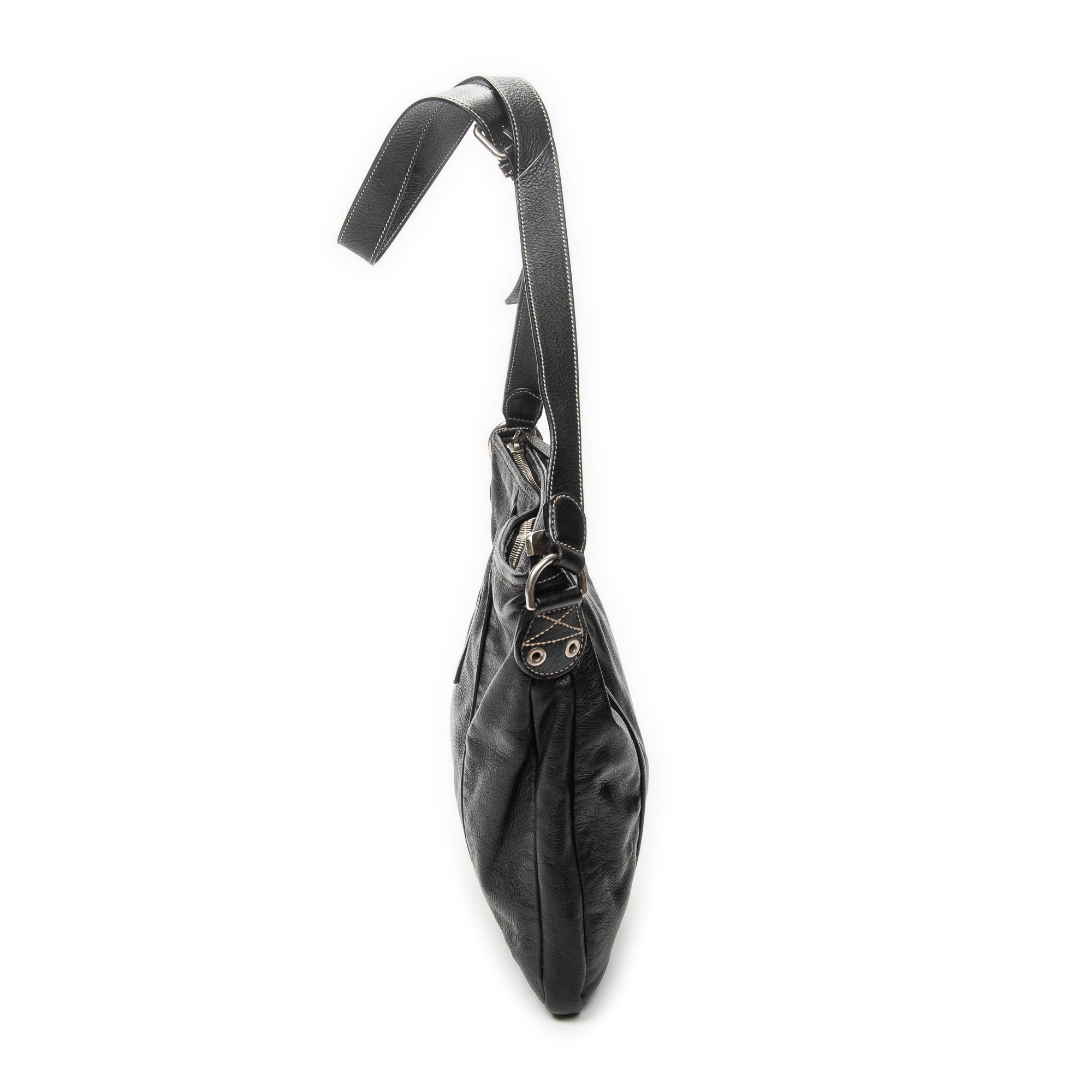 Shoulder Bag Hysteria Crossbody Black Grained Calfskin Leather