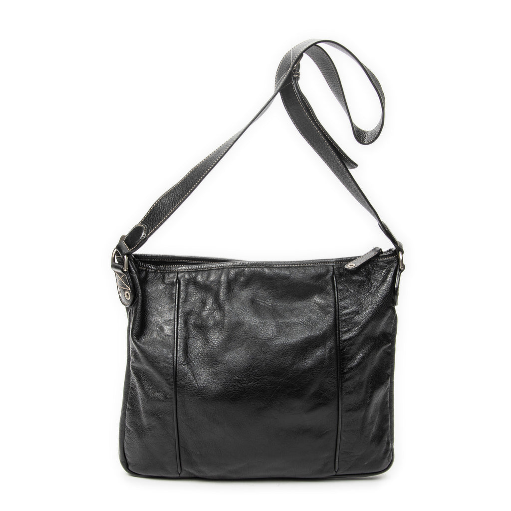 Shoulder Bag Hysteria Crossbody Black Grained Calfskin Leather