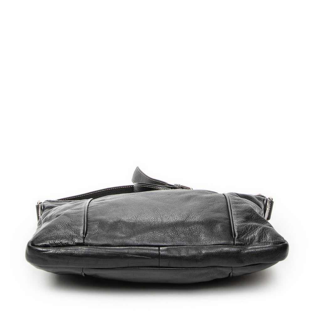 Shoulder Bag Hysteria Crossbody Black Grained Calfskin Leather