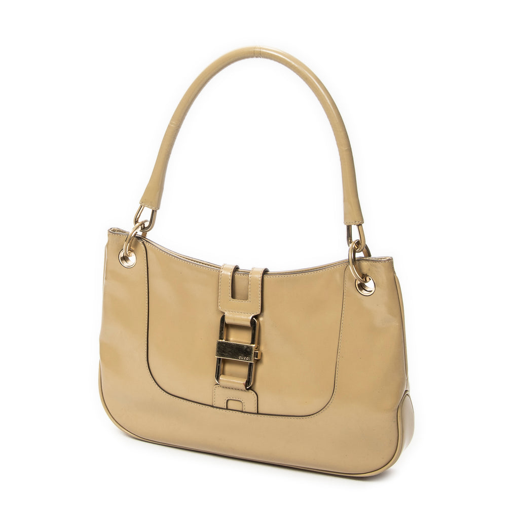Shoulder Bag Vintage Jackie Beige Smooth Calfskin Leather