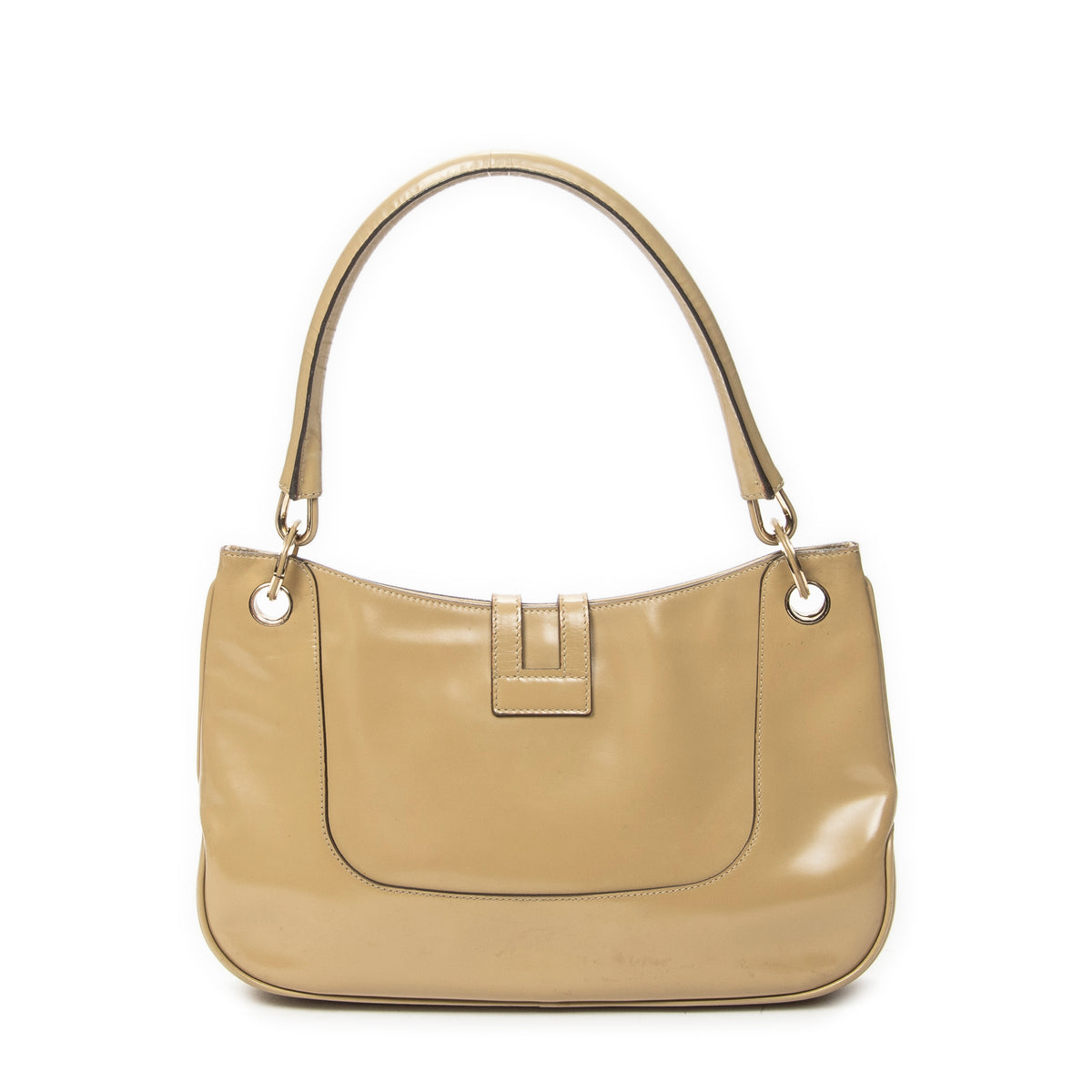 Shoulder Bag Vintage Jackie Beige Smooth Calfskin Leather