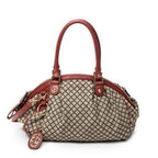 Shoulder Bag Medium Sukey Boston Beige Diamante Canvas