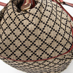 Shoulder Bag Medium Sukey Boston Beige Diamante Canvas