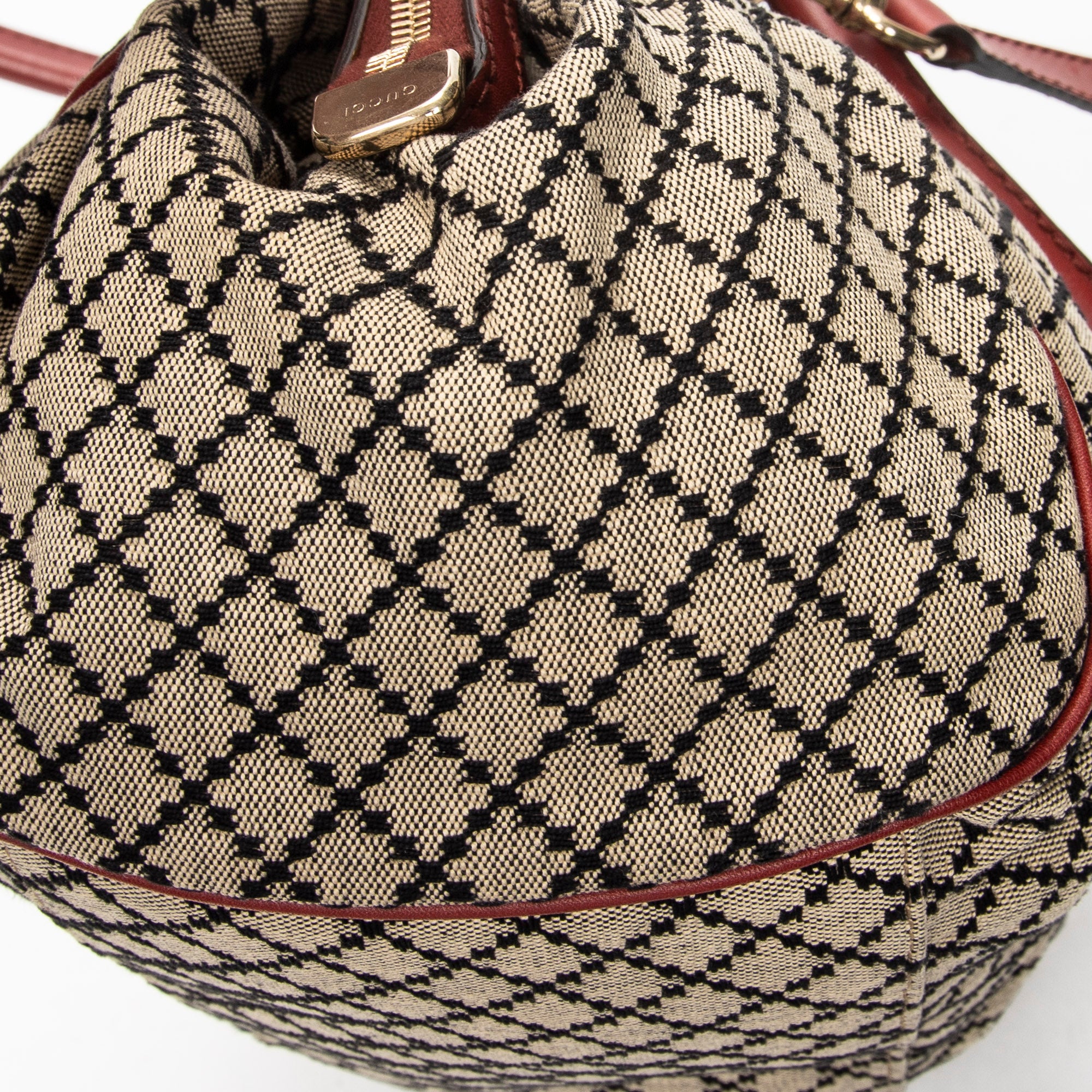Shoulder Bag Medium Sukey Boston Beige Diamante Canvas