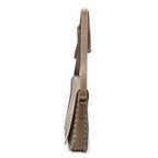 Shoulder Bag Snap Flap Crossbody Beige Diamante Coated Canvas