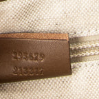 Shoulder Bag Snap Flap Crossbody Beige Diamante Coated Canvas