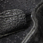 Backpack Large Bamboo Backpack Black Suede Leather