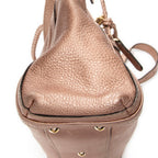 Shoulder Bag Bella Bamboo Tote Pink Grained Calfskin Leather