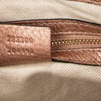 Shoulder Bag Bella Bamboo Tote Pink Grained Calfskin Leather