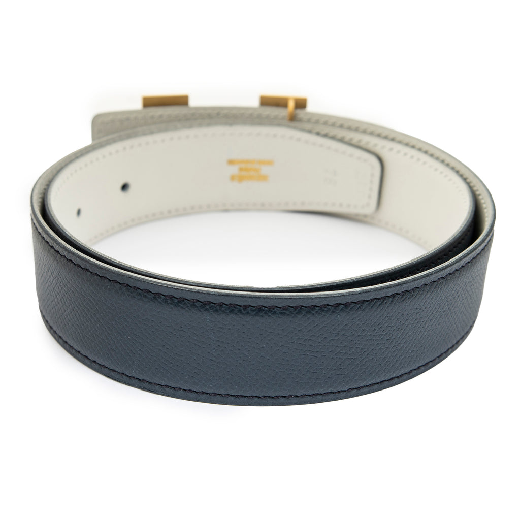 Belt Constance H Belt 75 Navy Courchevel Leather
