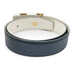 Belt Constance H Belt 75 Navy Courchevel Leather