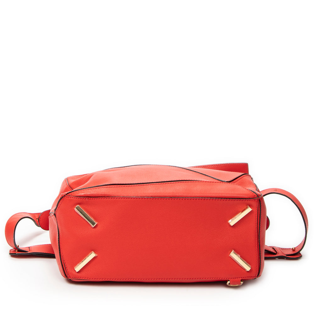 Shoulder Bag Medium Puzzle Bag Red Grained Calfskin Leather
