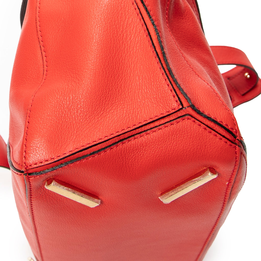 Shoulder Bag Medium Puzzle Bag Red Grained Calfskin Leather