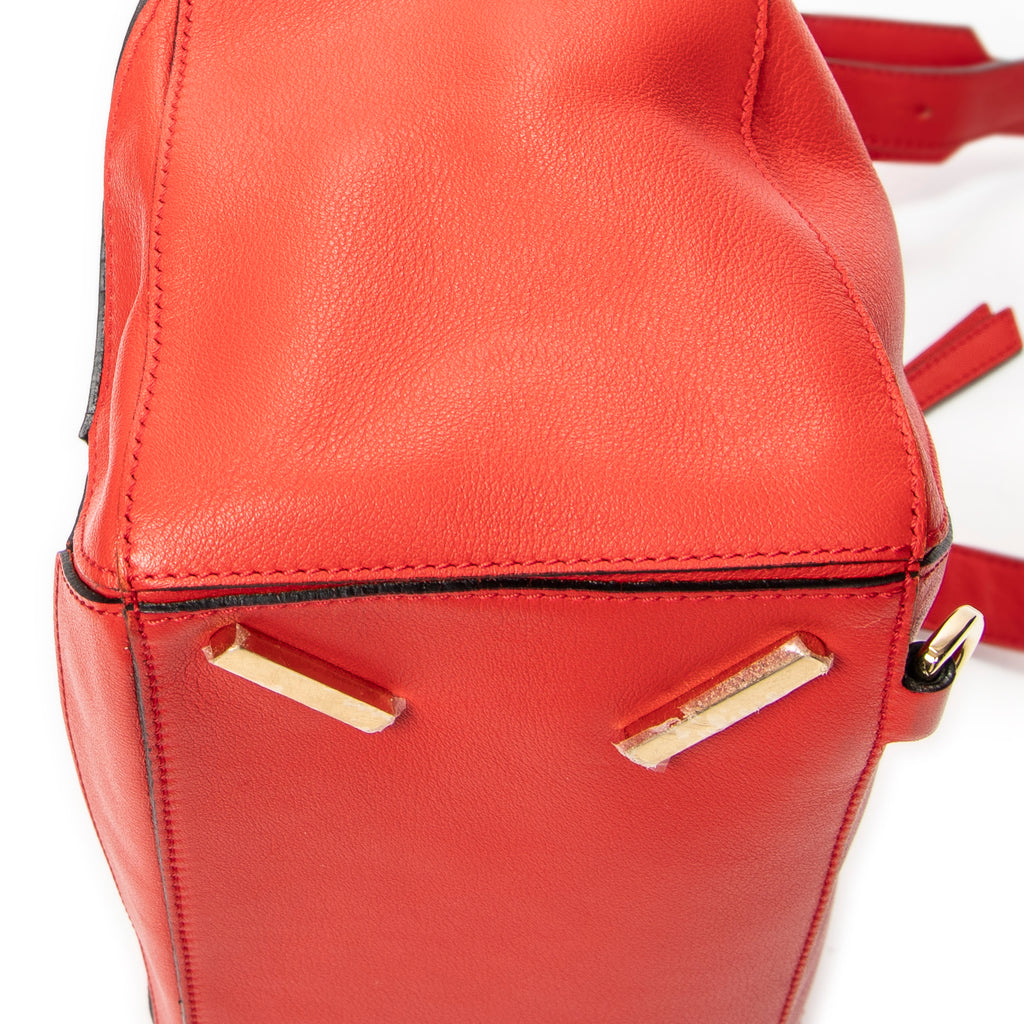 Shoulder Bag Medium Puzzle Bag Red Grained Calfskin Leather