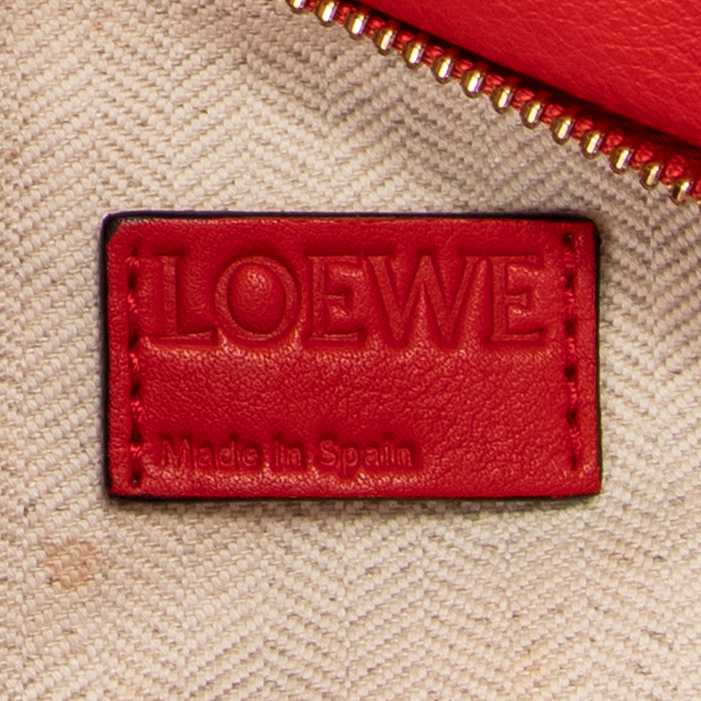 Shoulder Bag Medium Puzzle Bag Red Grained Calfskin Leather