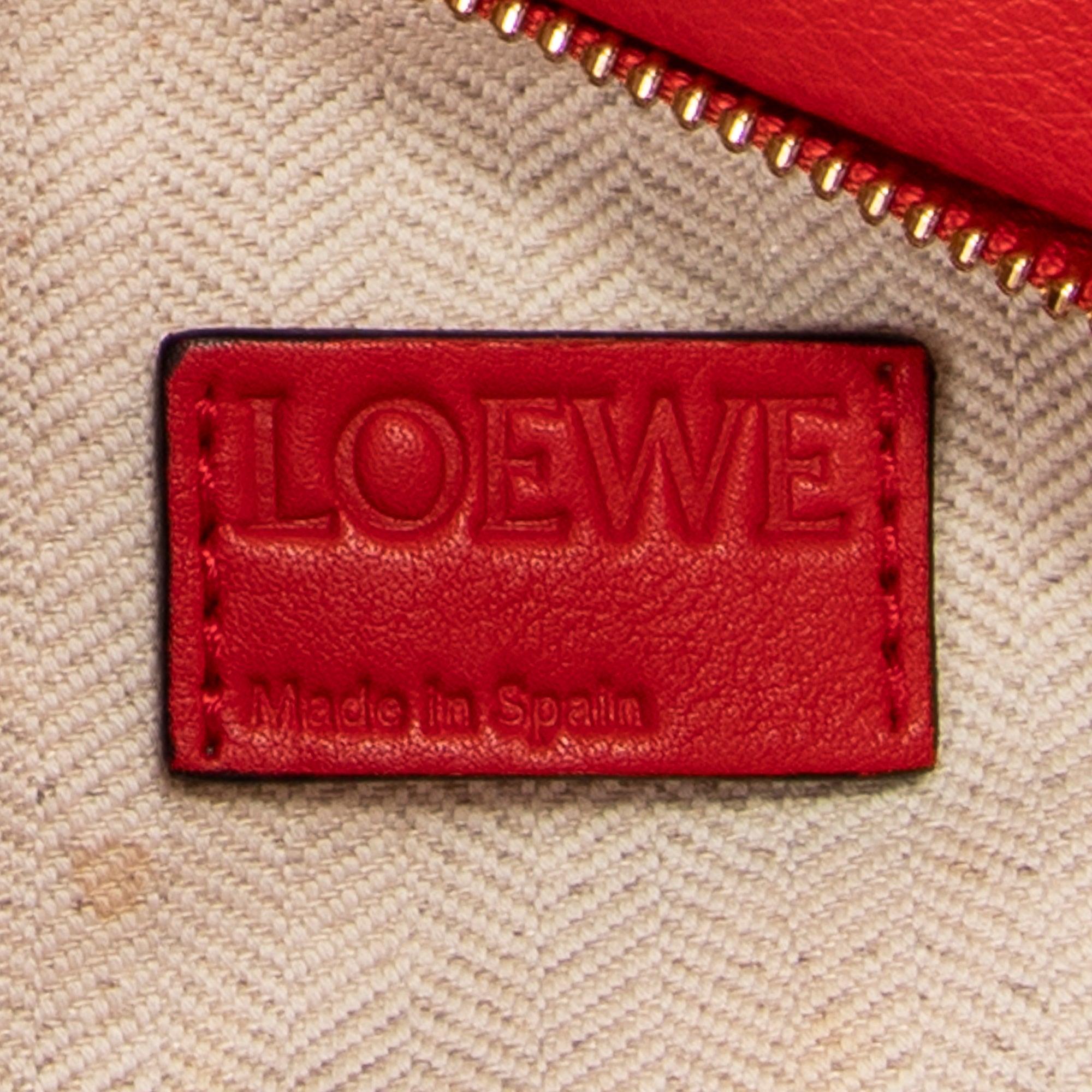 Shoulder Bag Medium Puzzle Bag Red Grained Calfskin Leather