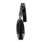 Shoulder Bag Square Zip Crossbody Black Nylon Canvas