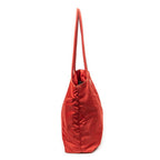 Shoulder Bag Vintage Open Tote Red Nylon Canvas