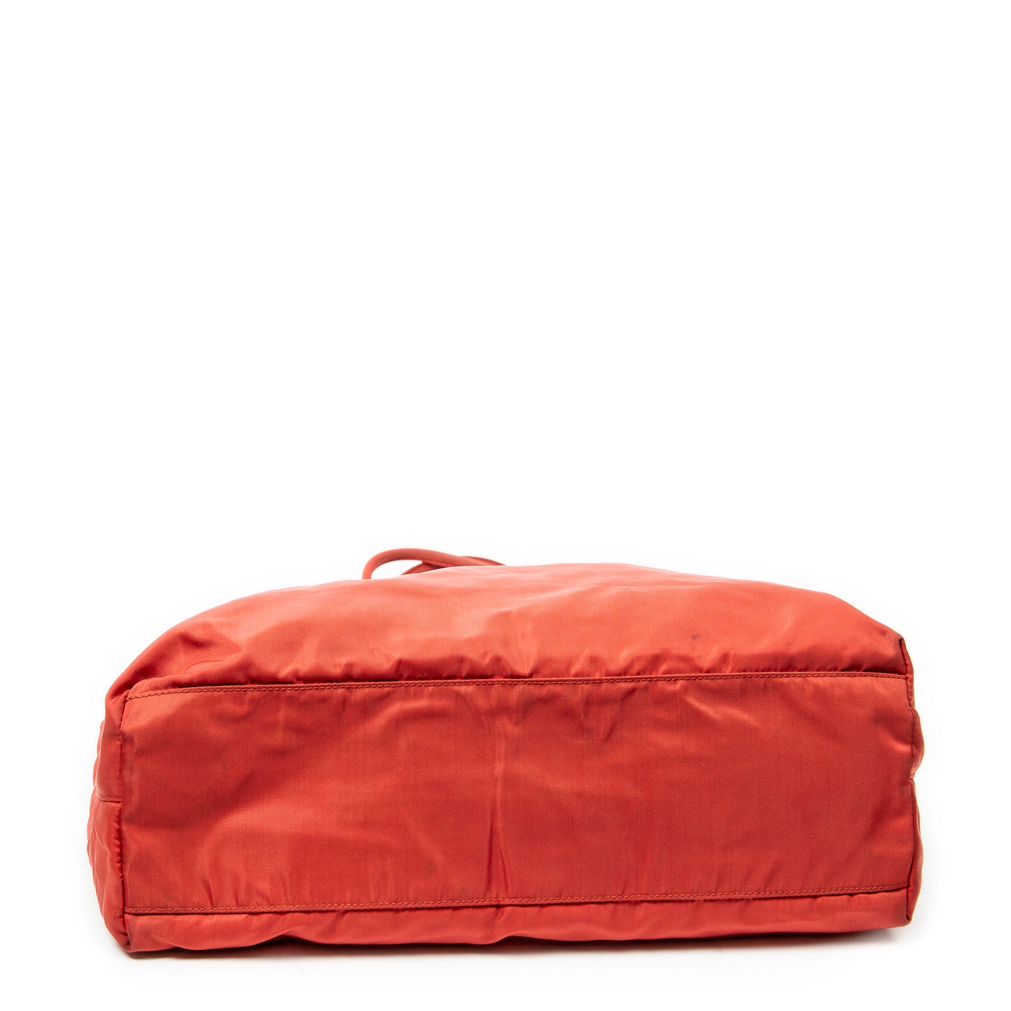 Shoulder Bag Vintage Open Tote Red Nylon Canvas