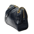 Shoulder Bag Small Chain Shoulder Bag Navy Lambskin Leather