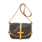 Shoulder Bag Saumur MM Brown Monogram Canvas