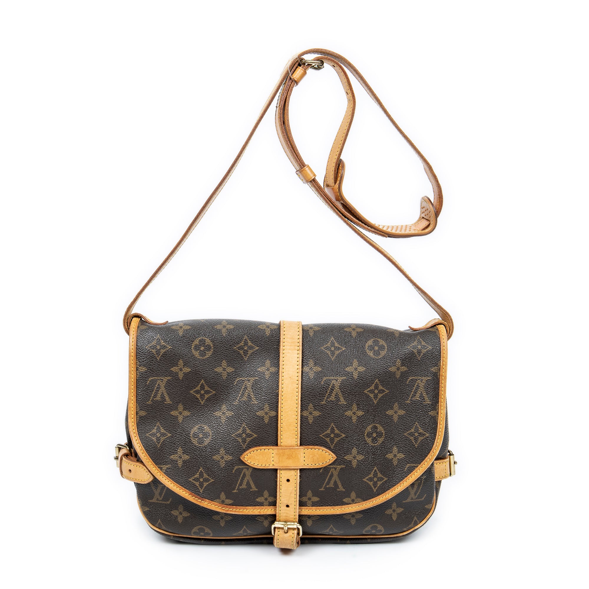 Shoulder Bag Saumur MM Brown Monogram Canvas