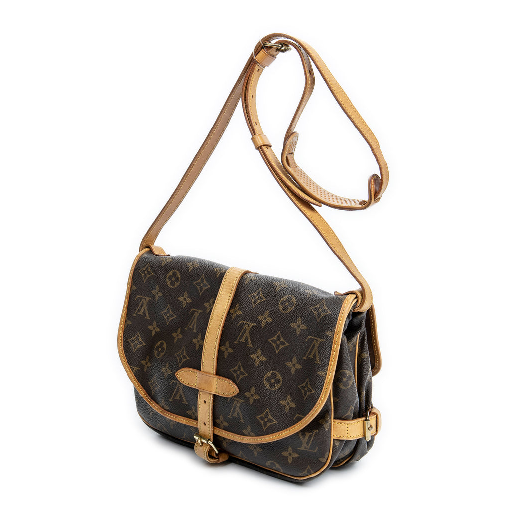 Shoulder Bag Saumur MM Brown Monogram Canvas