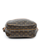 Sac Reporter PM en toile Monogram marron