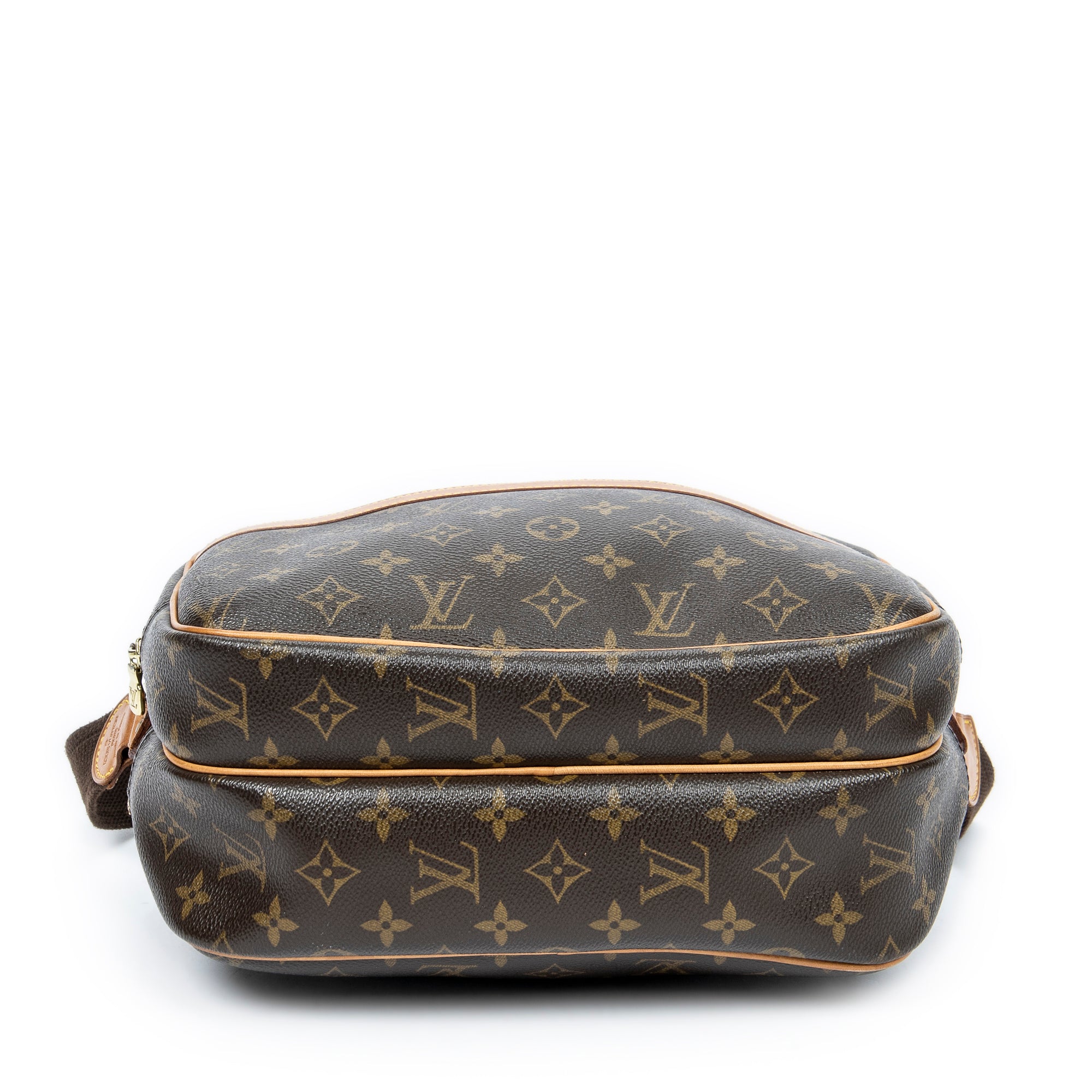 Sac Reporter PM en toile Monogram marron