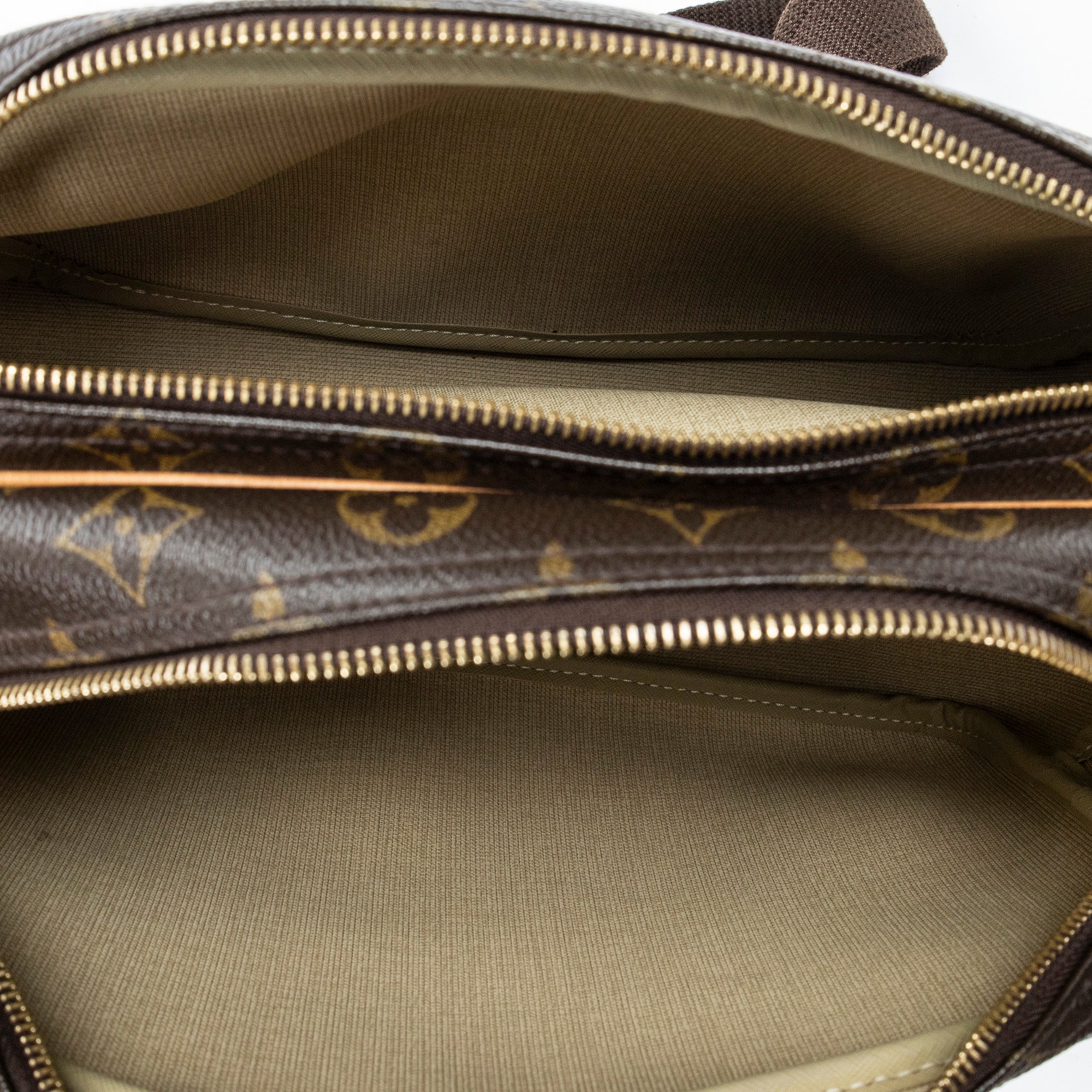 Sac Reporter PM en toile Monogram marron