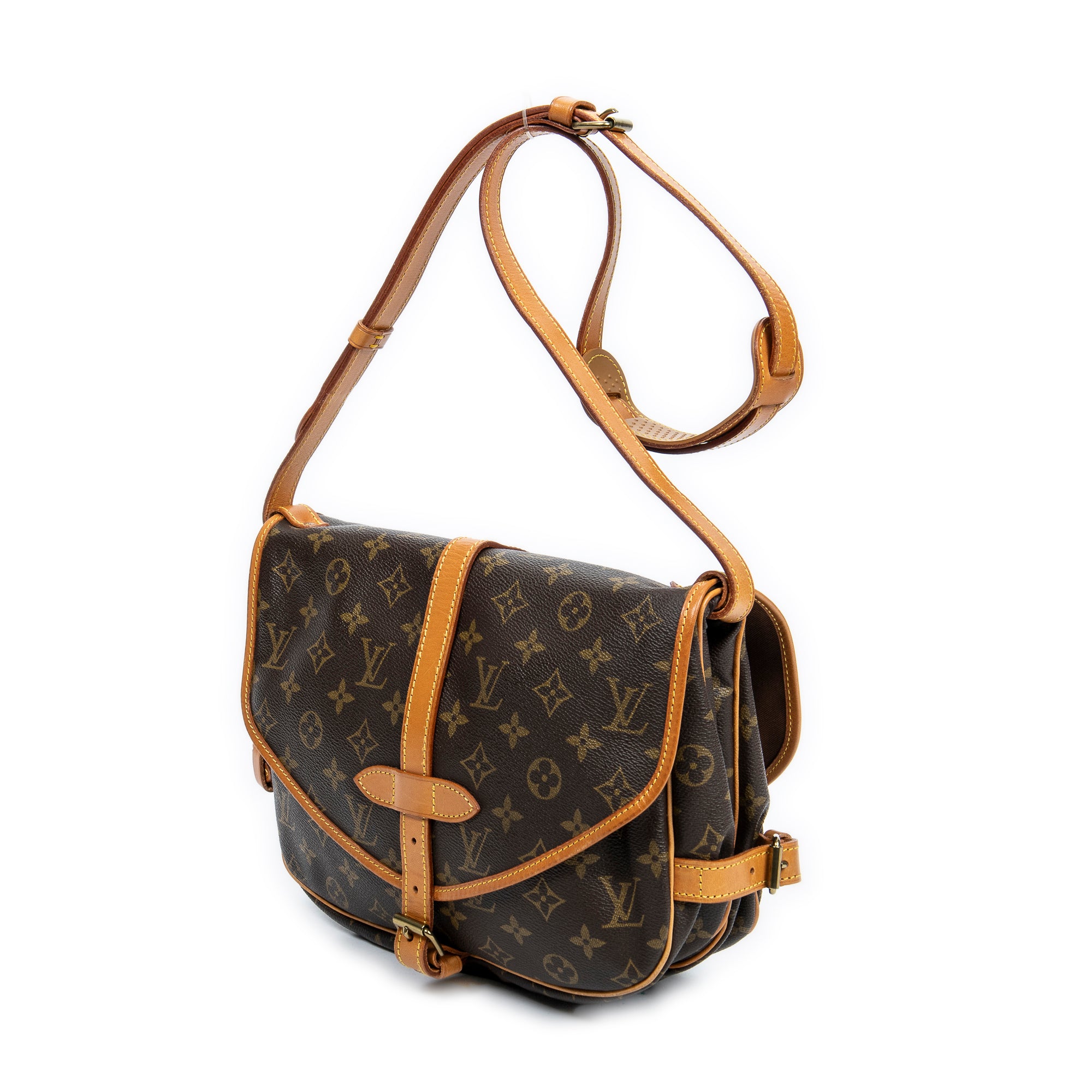 Shoulder Bag Saumur MM Brown Monogram Canvas