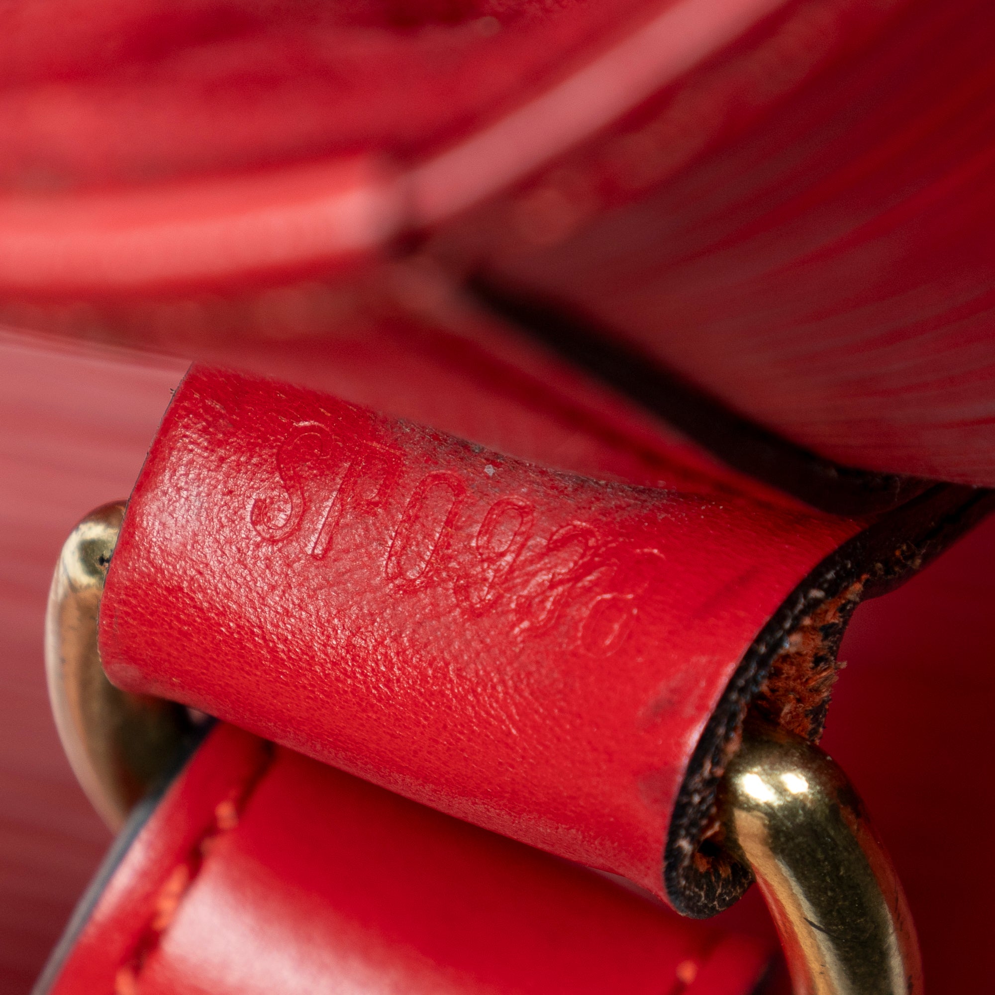 Sac Bandoulière Noé GM Cuir Épi Rouge