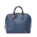 Handbag Alma PM Myrtille Blue Epi