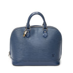 Handbag Alma PM Myrtille Blue Epi
