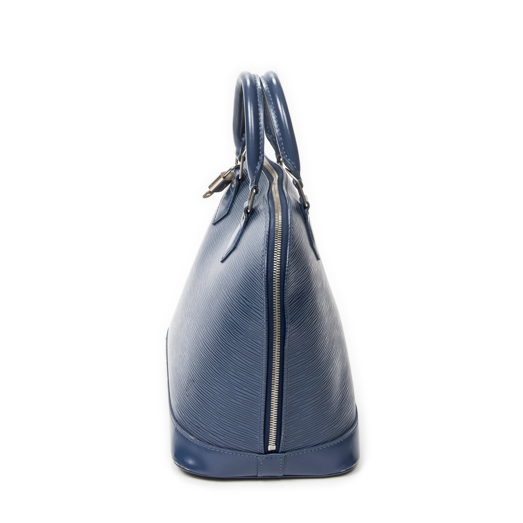 Handbag Alma PM Myrtille Blue Epi