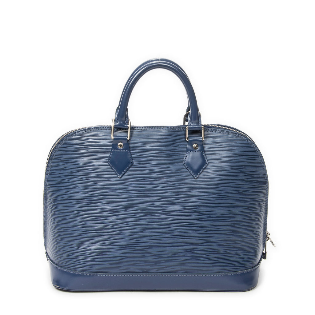 Handbag Alma PM Myrtille Blue Epi