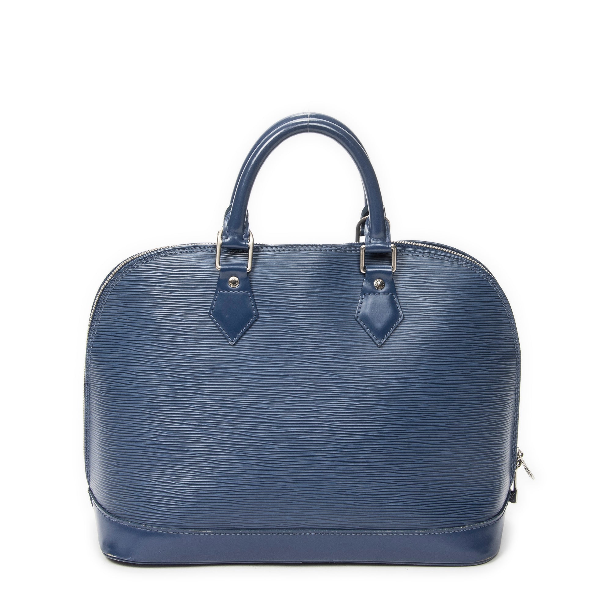 Handbag Alma PM Myrtille Blue Epi