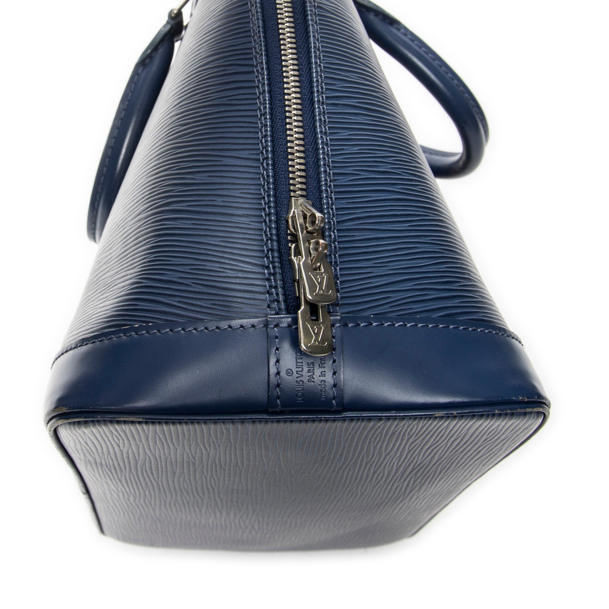 Handbag Alma PM Myrtille Blue Epi