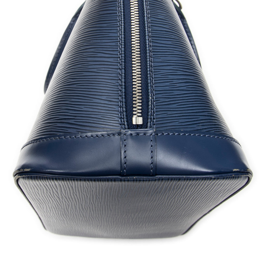 Handbag Alma PM Myrtille Blue Epi
