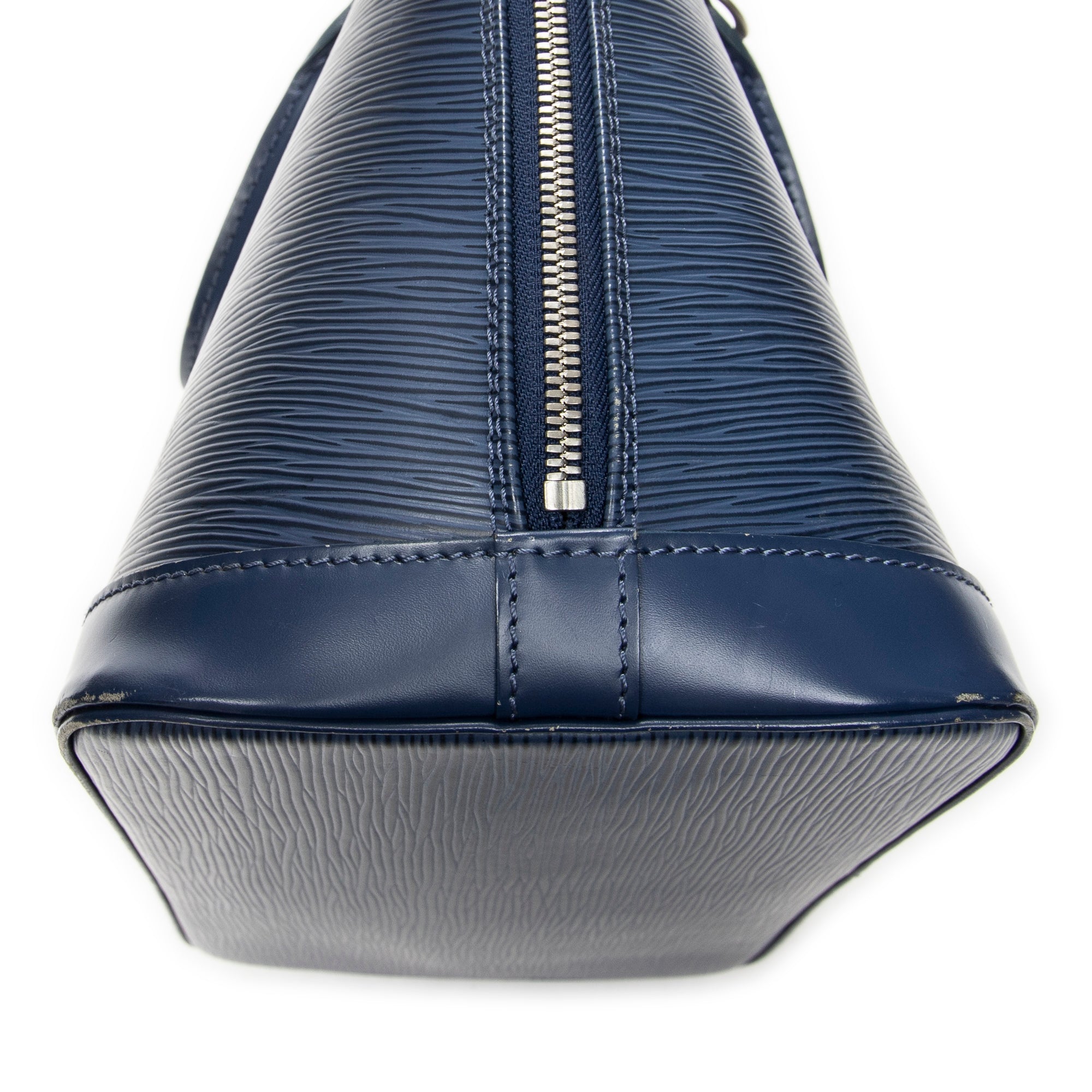 Handbag Alma PM Myrtille Blue Epi