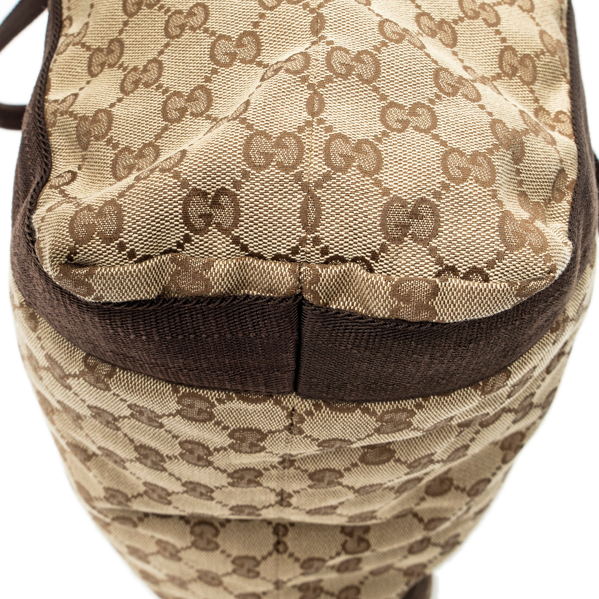 Shoulder Bag Open Shopper Tote Beige Monogrammed Canvas