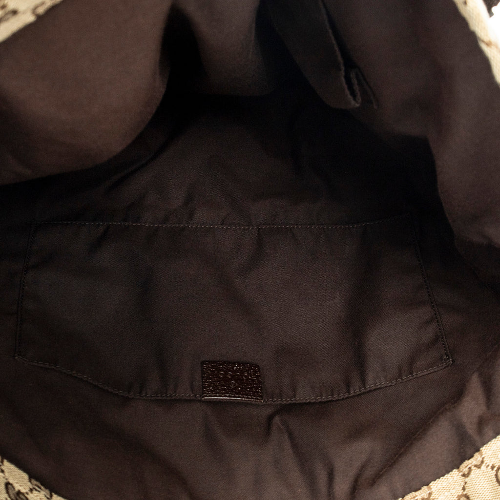 Shoulder Bag Open Shopper Tote Beige Monogrammed Canvas