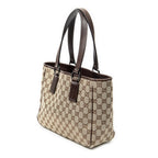 Shoulder Bag Small Shoulder Tote Beige Monogrammed Canvas