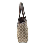 Shoulder Bag Small Shoulder Tote Beige Monogrammed Canvas