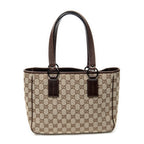 Shoulder Bag Small Shoulder Tote Beige Monogrammed Canvas