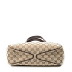 Shoulder Bag Small Shoulder Tote Beige Monogrammed Canvas