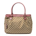 Shoulder Bag Medium Sukey Tote Beige Monogrammed Canvas