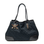 Shoulder Bag Medium Princy Tote Black Monogrammed Canvas
