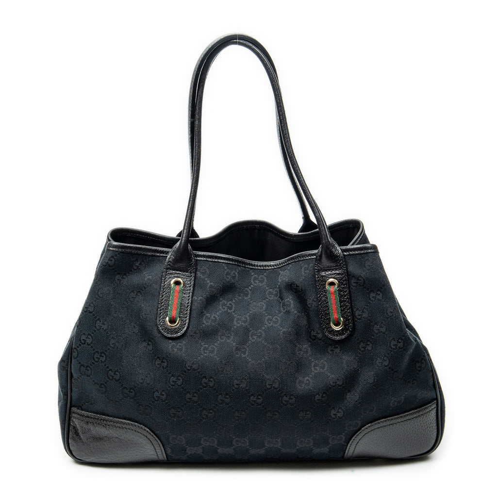Shoulder Bag Medium Princy Tote Black Monogrammed Canvas